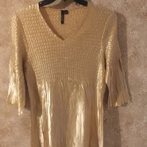 Gold Mini Dress/Top